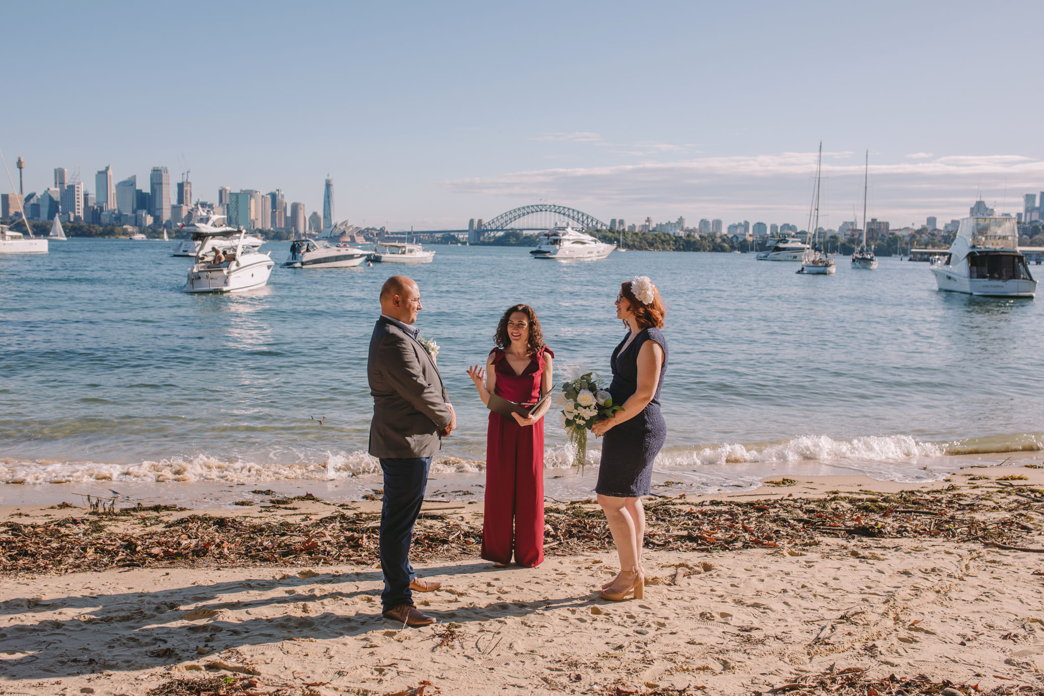 bite size sydney weddings elopements athol bay beach